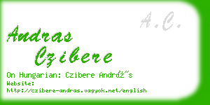 andras czibere business card